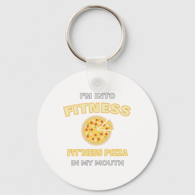 Chaveiro Estou na Pizza de Ajustado na minha Boca (Frente)