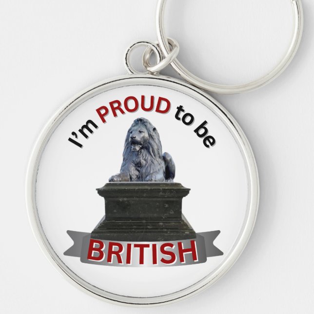 Chaveiro Estou Orgulhoso de ser britânico (Frente)