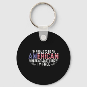 Chaveiro Estou Orgulhoso de ser um americano onde pelo meno