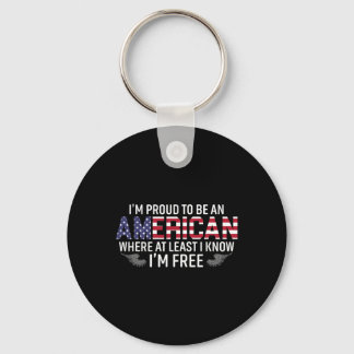 Chaveiro Estou Orgulhoso de ser um americano onde pelo meno