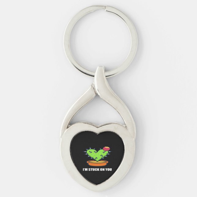 Chaveiro Estou Preso Em Você Cacto Design De Planta Fofa  (Frente)