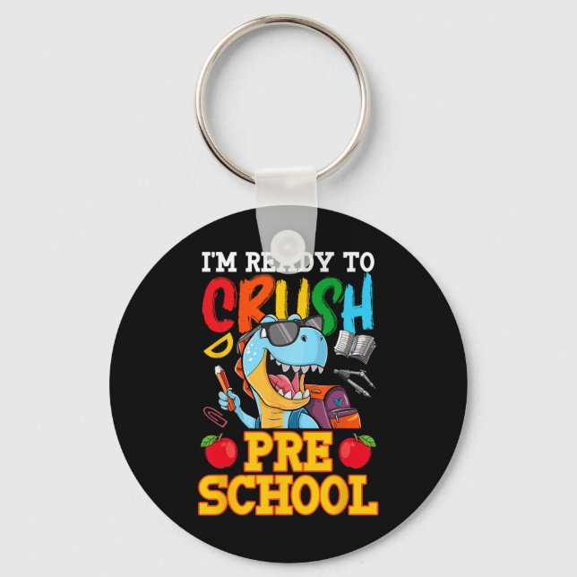 Chaveiro Estou Pronto Para Dominar o T Rex Pré-Escolar Prim (Frente)