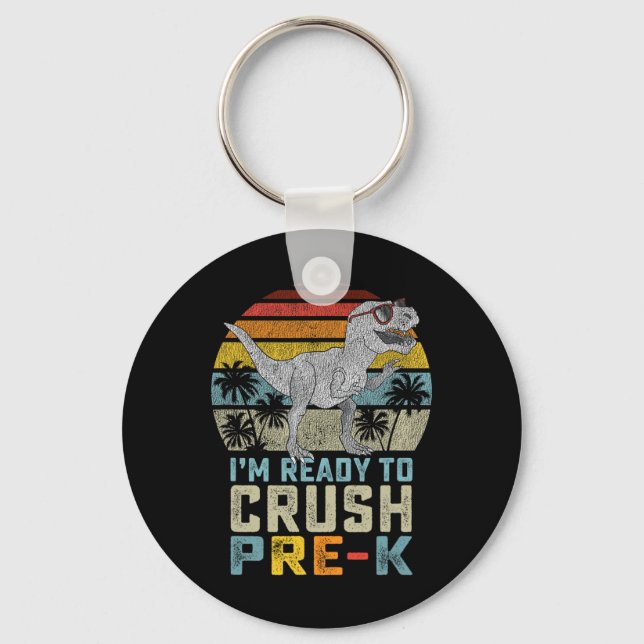 Chaveiro Estou pronto para esmagar pré K Dinossauro 1rua di (Frente)