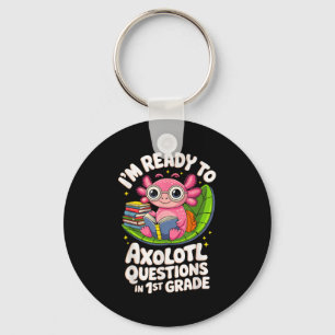 Chaveiro Estou pronto para perguntas da Axolotl lendo 1rua 