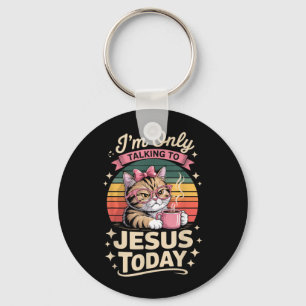 Chaveiro Estou Só Falando Com Jesus Hoje Gato Engraçado Cri