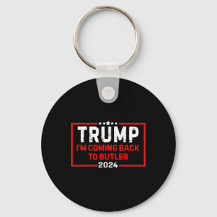 Chaveiro Estou Voltando Para Butler Trump Luta 2024 Bandeir