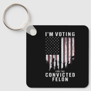 Chaveiro Estou votando no réu condenado pró Trump 2024