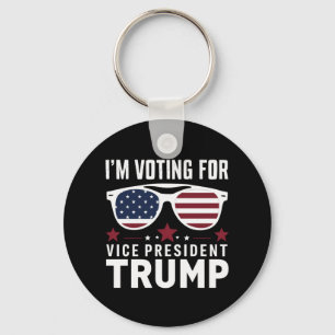 Chaveiro Estou votando para o vice-presidente Trump Eleição