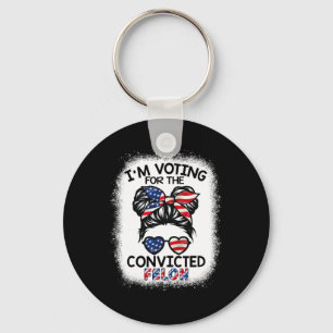 Chaveiro Estou Votando pelo condenado Felon Trump 2024