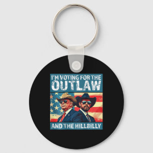 Chaveiro Estou Votando pelo Outlaw e pelo Trump Hillbilly