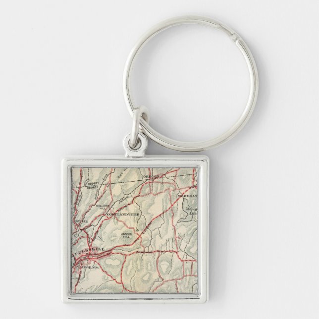 Chaveiro Estradas de bicicleta em Nova York e Connticut 3 (Frente)