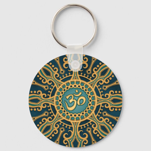 Chaveiro Estrela Azul De Aum ouro (Frente)