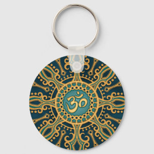Chaveiro Estrela azul dourada de Aum