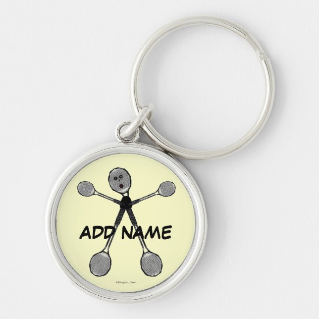 Chaveiro Estrela de Badminton Personalizada (Frente)