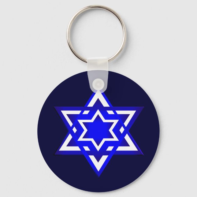 Chaveiro Estrela de David 3d (Frente)