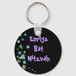 Chaveiro Estrela de David Black Key Chain Bar Bat Mitzvah G