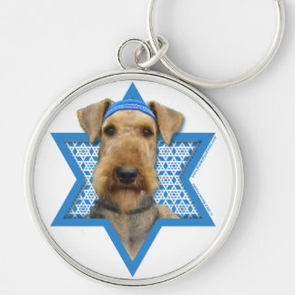 Chaveiro Estrela de David de Hanukkah - Airedale Terrier