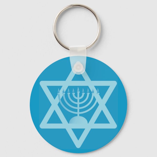 Chaveiro Estrela de David Menorah (Frente)
