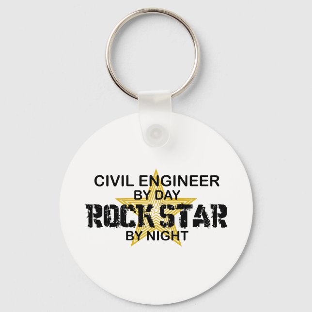 Chaveiro Estrela de Engenheiro Civil (Frente)