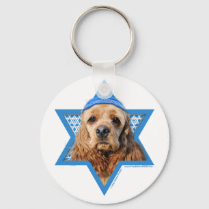 Chaveiro Estrela de Hanukkah de David - Cocker Spaniel