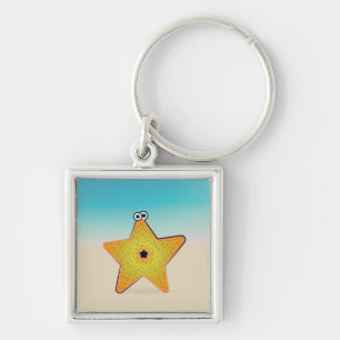 Chaveiro Estrela-do-mar de desenho animado
