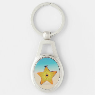 Chaveiro Estrela-do-mar de desenho animado