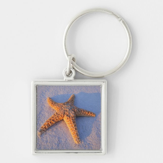 Chaveiro Estrela do mar na areia branca (Frente)