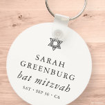 Chaveiro Estrela Elegante Moderna Simples de David Bat Mitz<br><div class="desc">Design é composto por tipografia sans serif e por tipografia cursiva de escrita lúdica sobre um fundo simples. Disponível aqui: http://www.zazzle.com/store/selectpartysupplies</div>