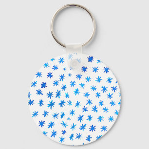 Chaveiro Estrelas aquarelas - azuis
