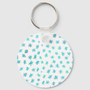 Chaveiro Estrelas aquarelas - turquesa