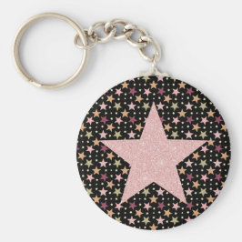 Chaveiro Estrelas coloridas em preto