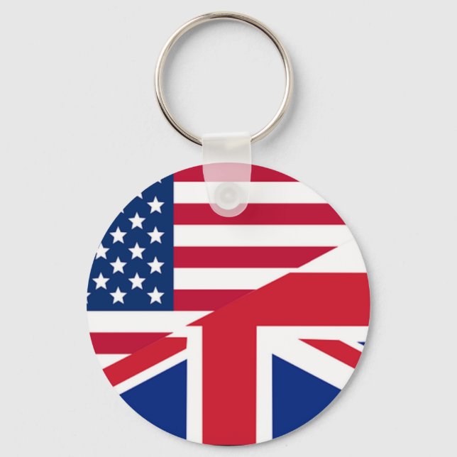 Chaveiro Estrelas de Padrão de Bandeira da Union Jack Ameri (Frente)