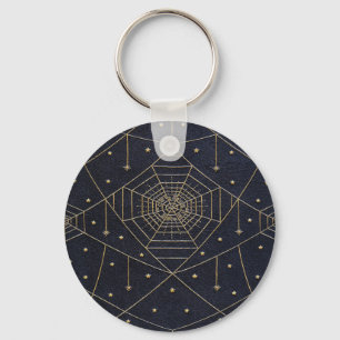 Chaveiro Estrelas de Seda de Aranha Falsa
