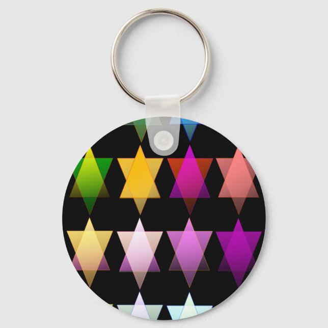 Chaveiro Estrelas Multicolores de David (Frente)