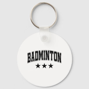 Chaveiro Estrelas Negras de Badminton Clic Retro Texto Univ