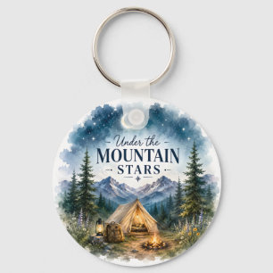 Chaveiro Estrelas sob a Montanha Noite de Acampamento na Mo
