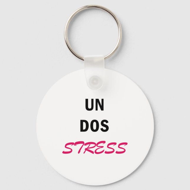 Chaveiro Estresse nas costas das mulheres engraçado (Frente)