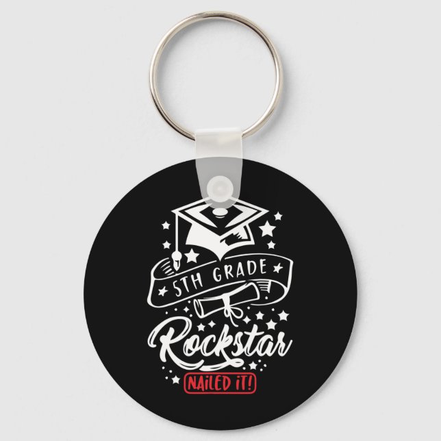 Chaveiro Estudante De 5 Grau Rock Star Arrastou-A Engraçada (Frente)