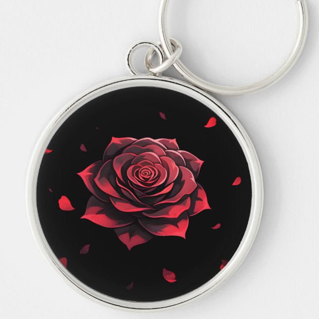 Chaveiro Eternal Crimson Rose - Noir Gótico (Frente)