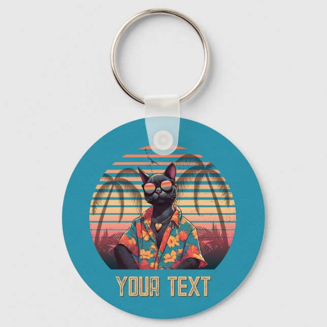 Chaveiro Eterno Tropical Cat Attitude (Frente)