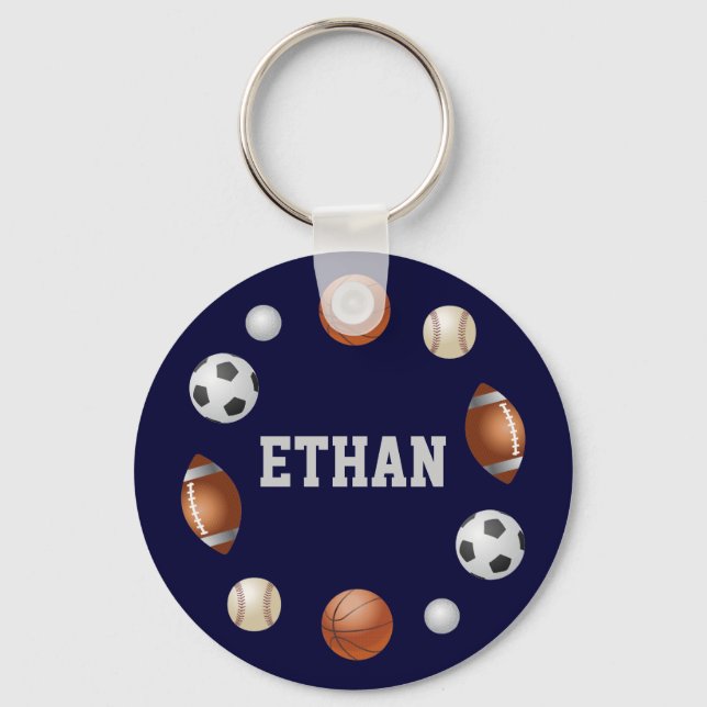 Chaveiro Ethan World of Sports Key Chain - Azul (Frente)
