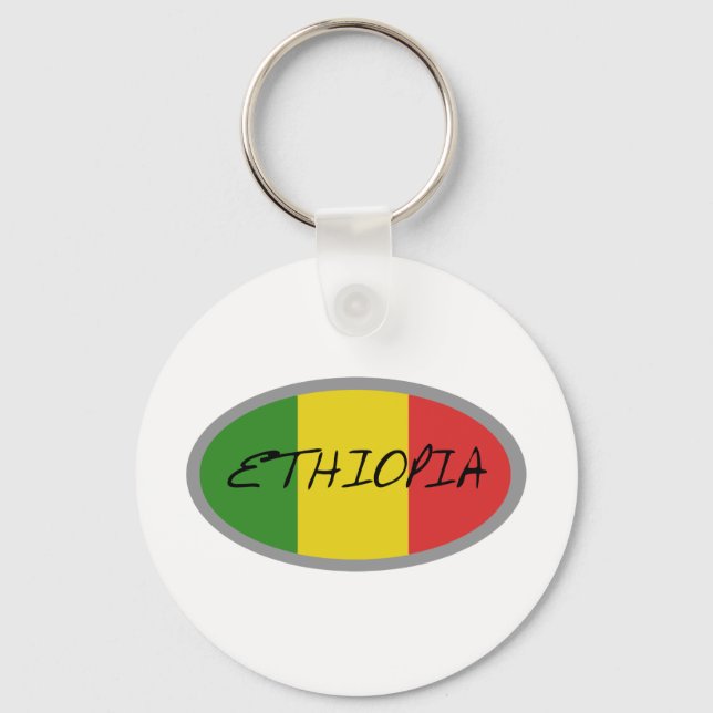 Chaveiro Ethiopia flag design! (Frente)