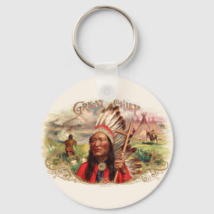 Chaveiro Etiqueta de Caixa de Cigarro Vintage