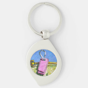 Chaveiro Etiqueta Rosa