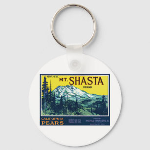 Chaveiro Etiqueta Vintage Mt Shasta California Pears