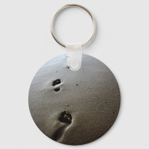 Chaveiro Etiquetas das pegadas