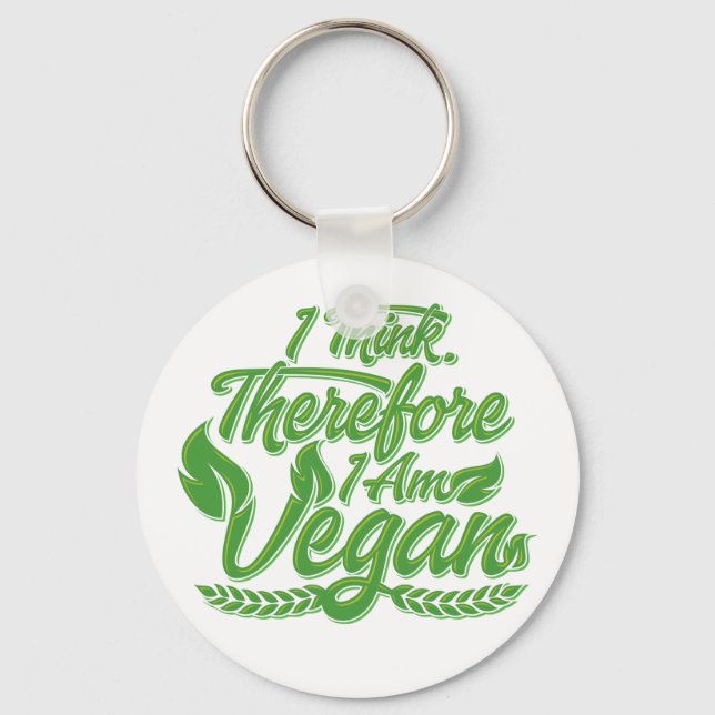 Chaveiro Eu Acho, Por Isso Sou Vegan (Frente)