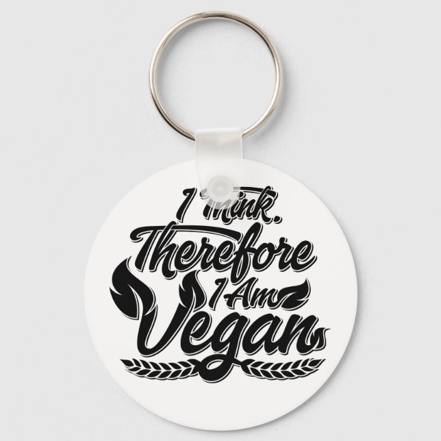 Chaveiro Eu Acho, Por Isso Sou Vegan (Frente)