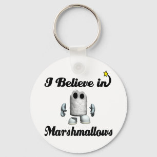 Chaveiro eu acredito em marshmallows