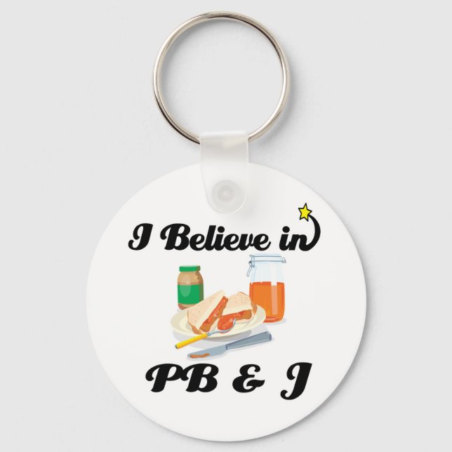 Chaveiro eu acredito em PB e J (Frente)